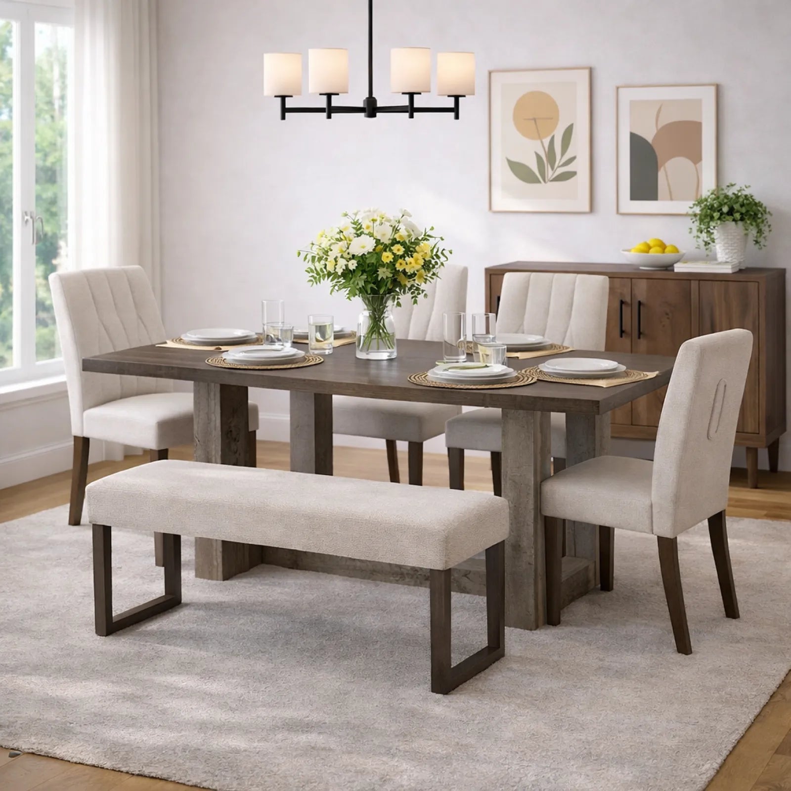 Comedor con buffet 6 personas