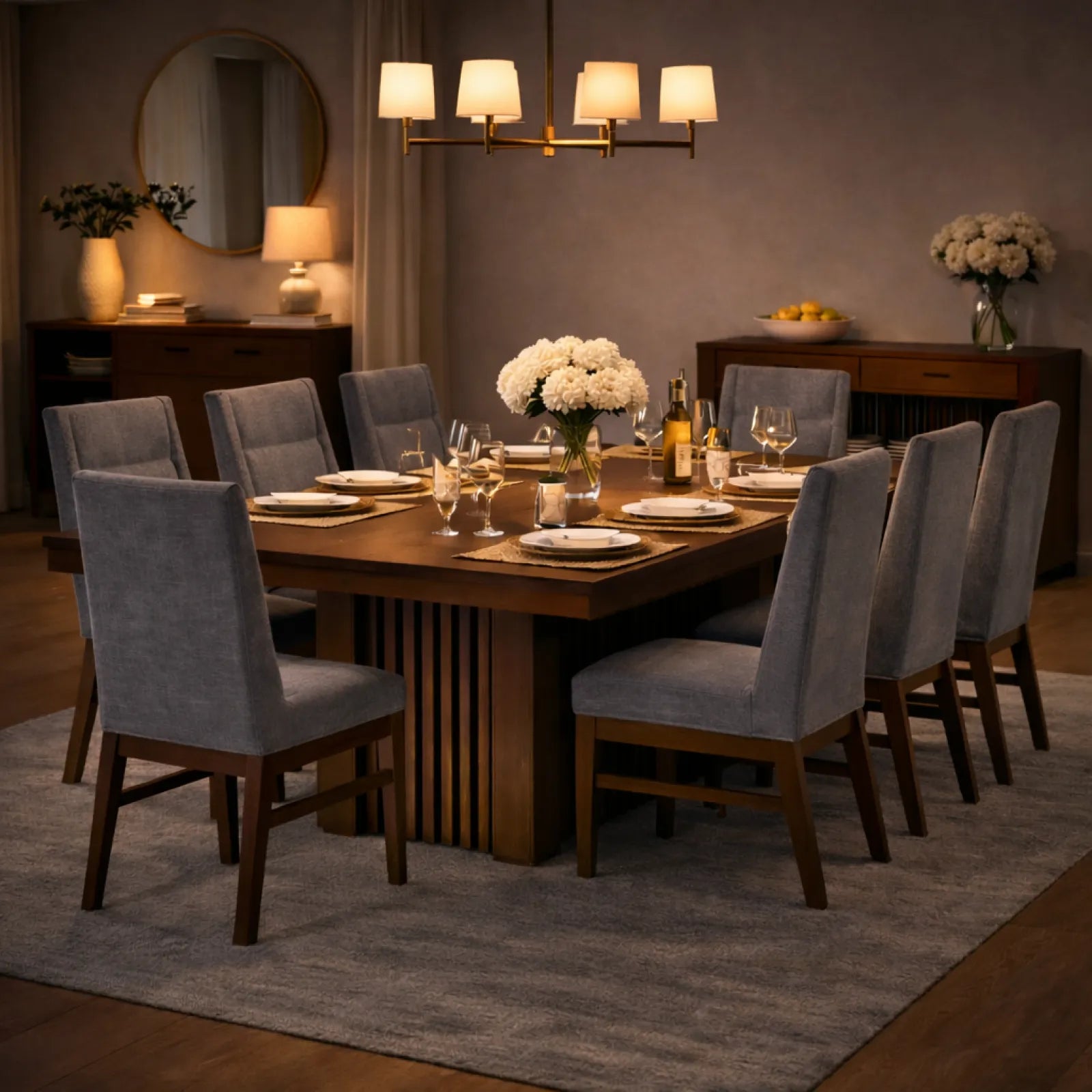 Comedor con buffet 8 personas