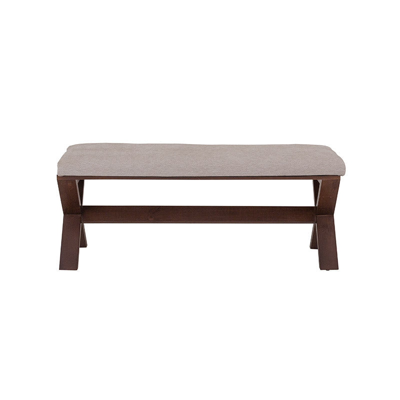 Banco Ikaro para comedor de madera con acabado en color natural, diseñado por deurope.com.mx, con asiento y respaldo.