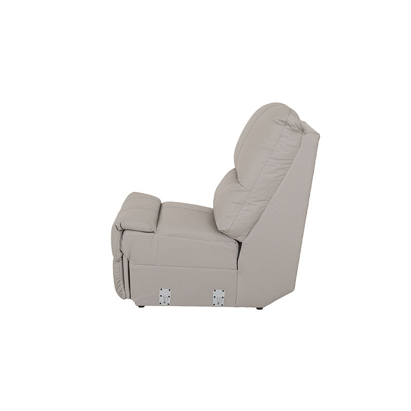 Módulo de sala Enzo III Central de deurope.com.mx, asiento tapizado en color gris con estructura moderna y cómoda.