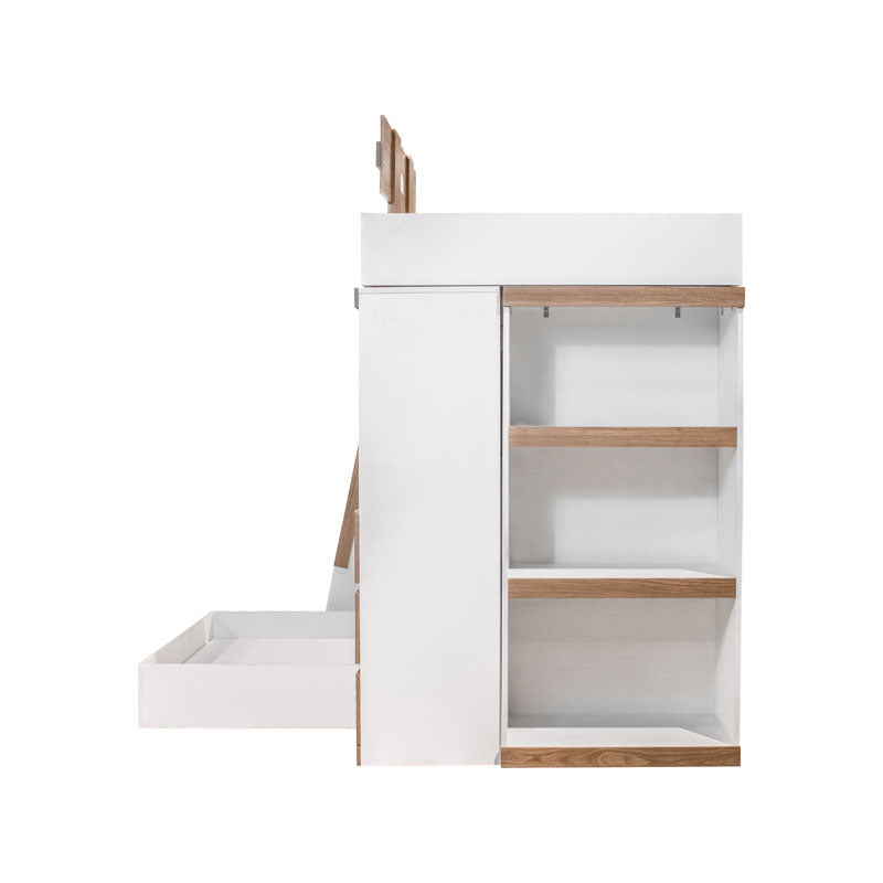 Litera Madox de Deurope.com.mx, estructura de metal con escaleras y barandillas para dormitorio infantil o juvenil.