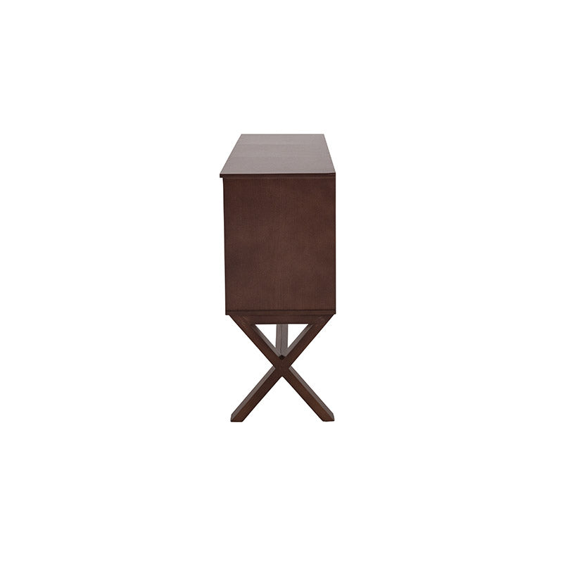 Buffet Ikaro de Deurope en madera con puertas y estantes, diseño moderno y funcional para comedor.