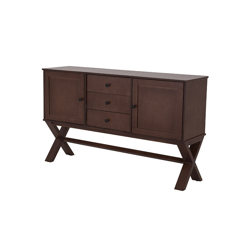 Armario buffet Ikaro de Deurope con puertas y espacio de almacenamiento en madera moderna, color claro y acabado elegante.