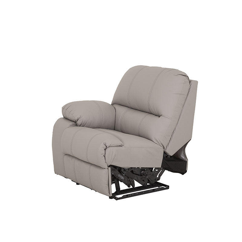 Módulo de sala Enzo III lateral izquierdo con función reclinable eléctrica, en color gris oscuro, de la marca deurope.com.mx.
