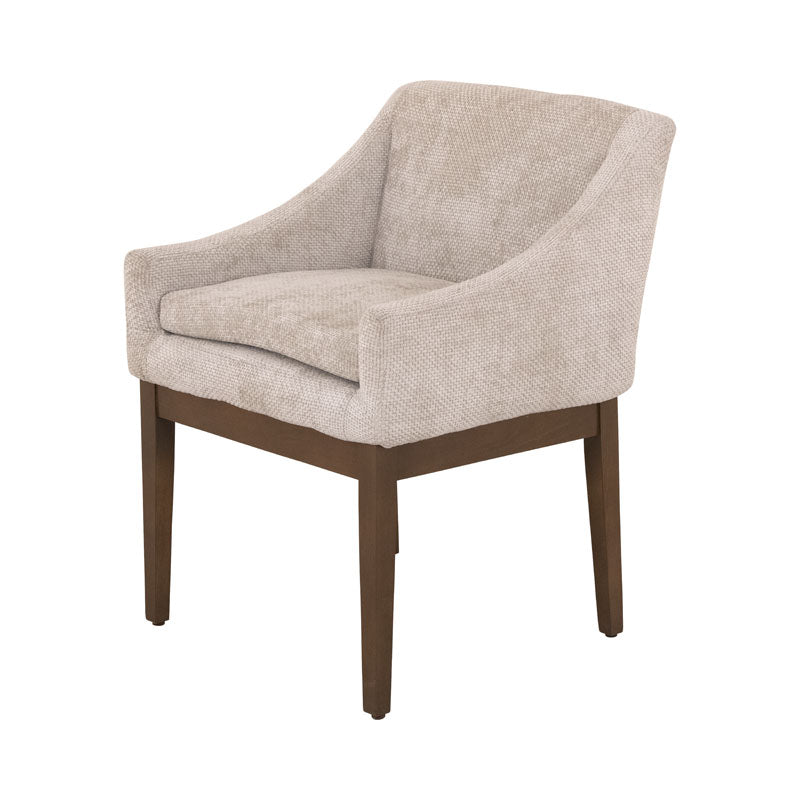 Silla de comedor Manhattan de deurope.com.mx, diseño moderno con respaldo y asiento acolchado en color gris oscuro.