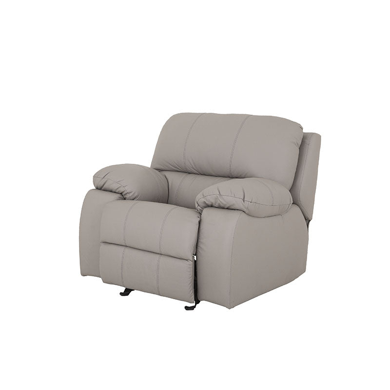 Módulo de sala Enzo III de reclinable, sillón de diseño moderno en color gris, ideal para espacios de descanso en hogar.