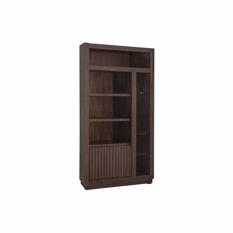 Torre derecha Toledo de mueble para TV de Deurope.com.mx, con superficie de apoyo y compartimentos de almacenamiento.