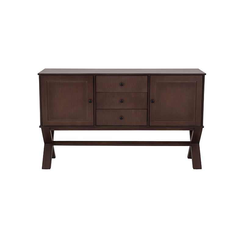 Buffet Ikaro de Deurope con acabado en madera, puertas y cajones, diseño moderno y funcional para el comedor.