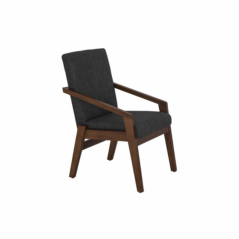 Silla de comedor Toledo de deurope.com.mx con asiento y respaldo de madera y estructura metálica moderna.