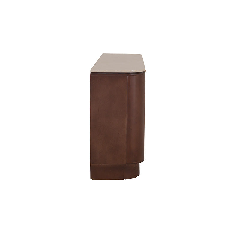 Bufetera Hera de deurope.com.mx con acabado elegante y espacio de almacenamiento, visible en la imagen con puertas y cajones.