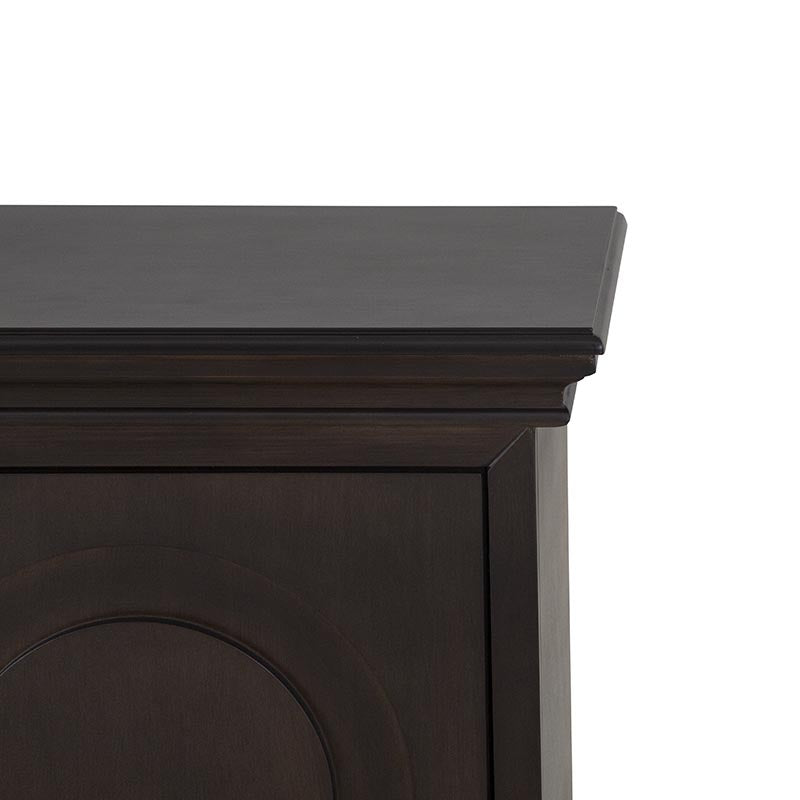 Buffet Argos de Deurope.com.mx con acabado en madera y puertas corredizas, diseño moderno y amplio espacio de almacenamiento.