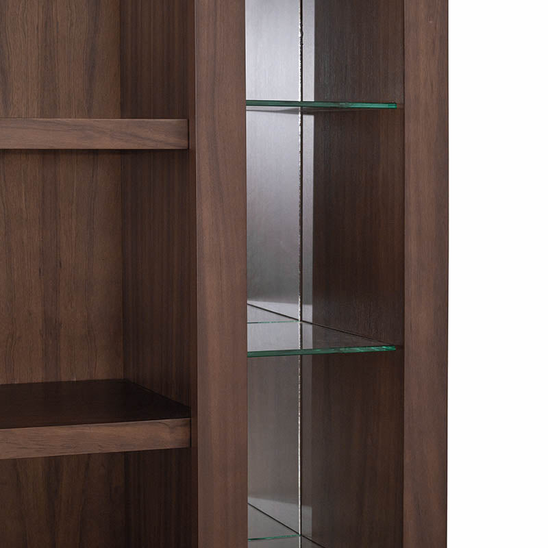 Torre derecha Toledo de mueble para TV en acabado moderno, con espacio de almacenamiento y diseño elegante.