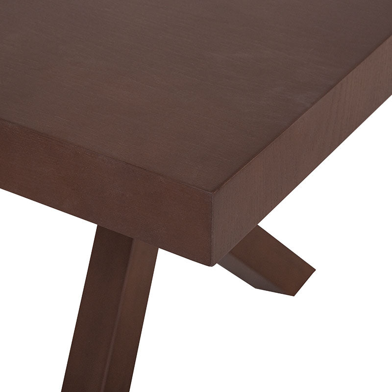 Mesa de comedor Ikaro de Deurope, con superficie de madera y patas de metal en un estilo moderno y elegante.