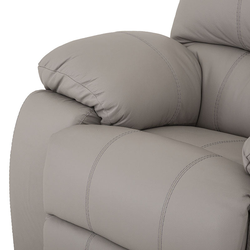 Módulo de sala Enzo III de reclinable deoupe.com.mx con tapizado en tela gris y estructura moderna.