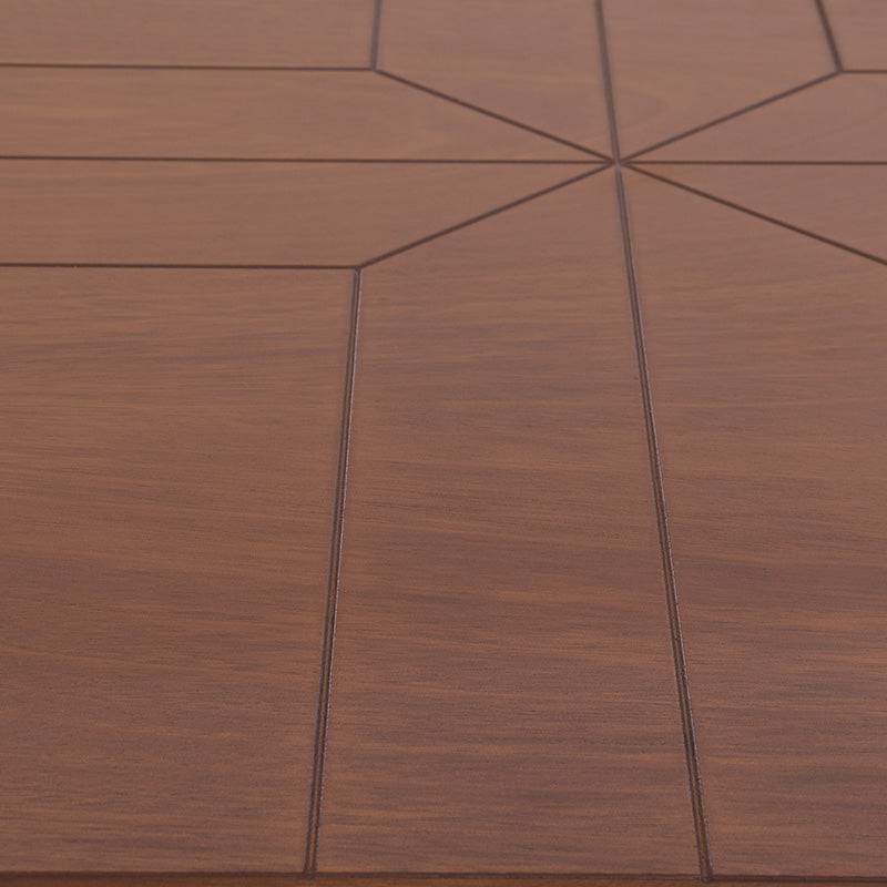 Mesa de antecomedor Inglaterra de madera con chapa de parota, en color tabaco, con dimensiones de 140x98x76 cm.