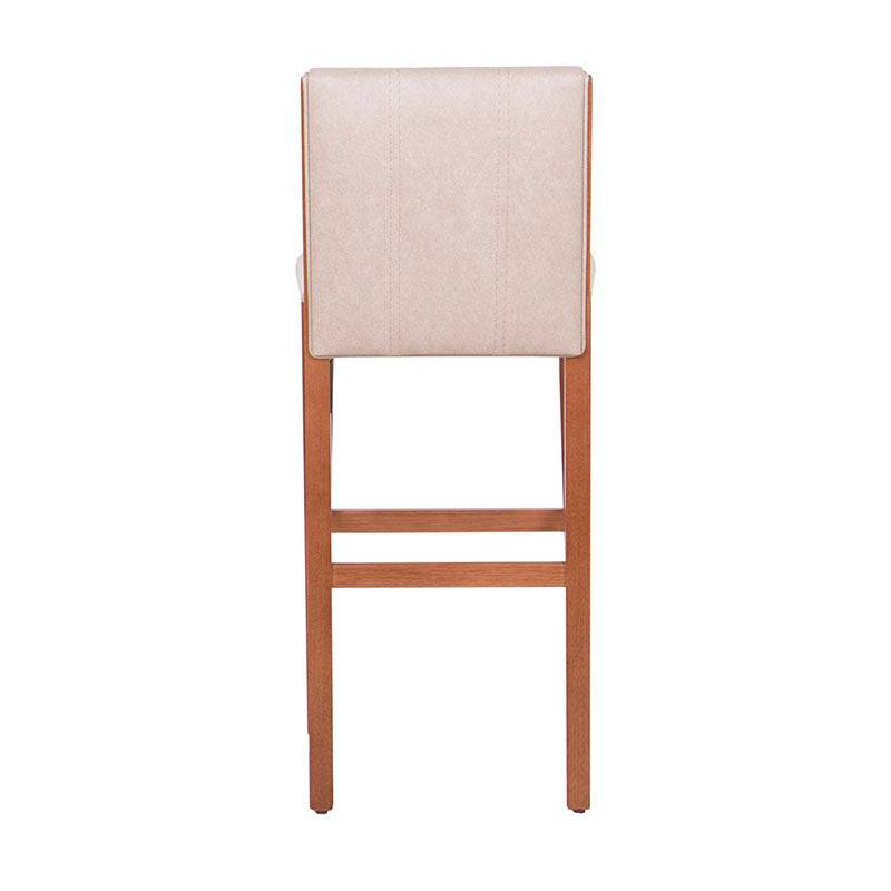 Juego de comedor Siena deurope.com.mx con bancos en madera de encino y tapiz de cuero en color beige, de 42 cm de alto.