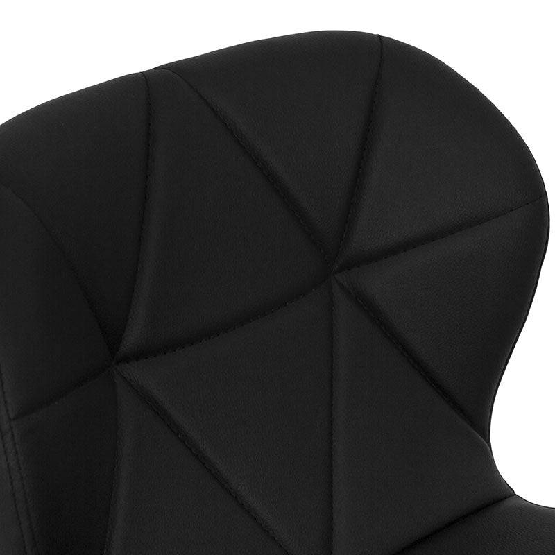 Banco Nexo deurope.com.mx, banco para barra negro con asiento de madera termoformada y tapizado Leather Touch, 50 cm de alto.