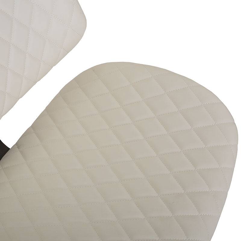 Banco para barra de cromo deurope.com.mx con asiento de madera termoformada y tapizado leather touch, negro, 50 cm alto.