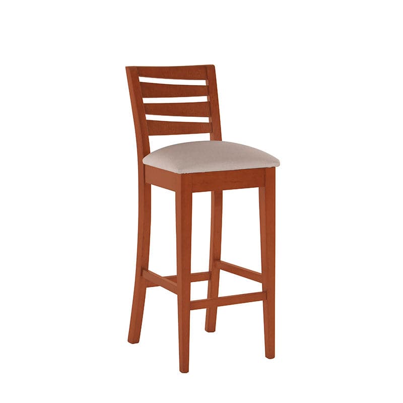 Juego de comedor Deus deurope con bancos de caoba y tapiz de cuero en tono tabaco, 38 cm de alto y 104 cm de largo.