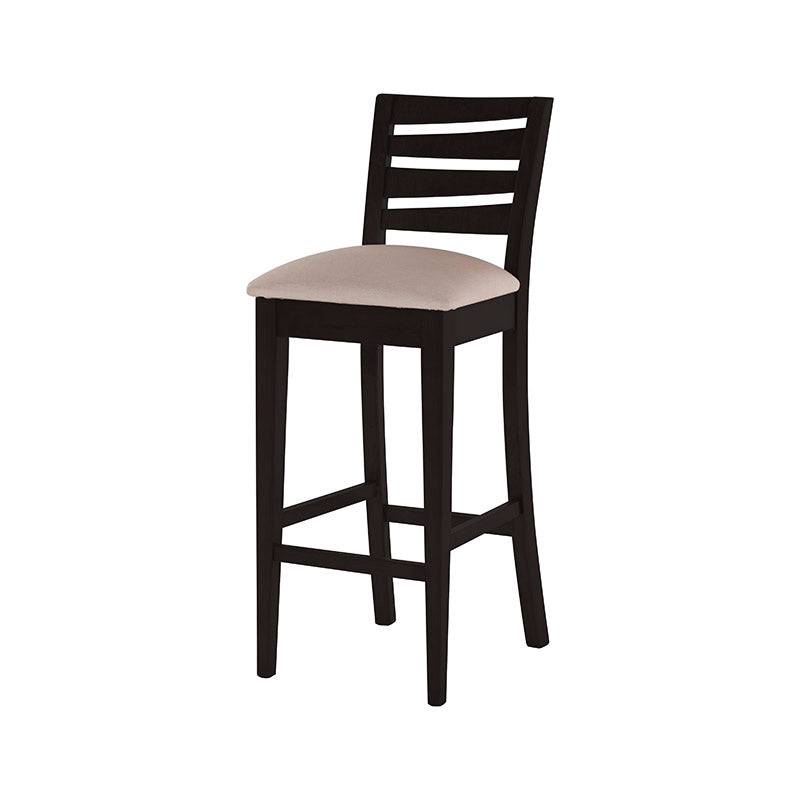 Juego de comedor Deus 5 piezas con bancos tapizados en cuero en color tabaco, madera de caoba y diseño moderno.