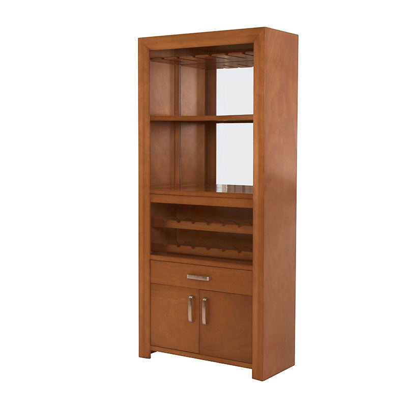 Juego de comedor Siena de madera de banak, encino y okume, con mesa de 90 cm de frente, 200 cm de alto y 40 cm de fondo.