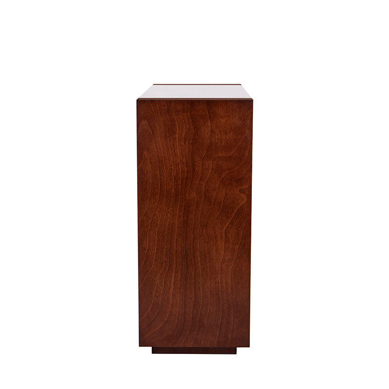 Juego de comedor Deus de 5 piezas con estructura de caoba y detalles en mármol, en tonos café y tabaco, tamaño 120x105x45 cm.