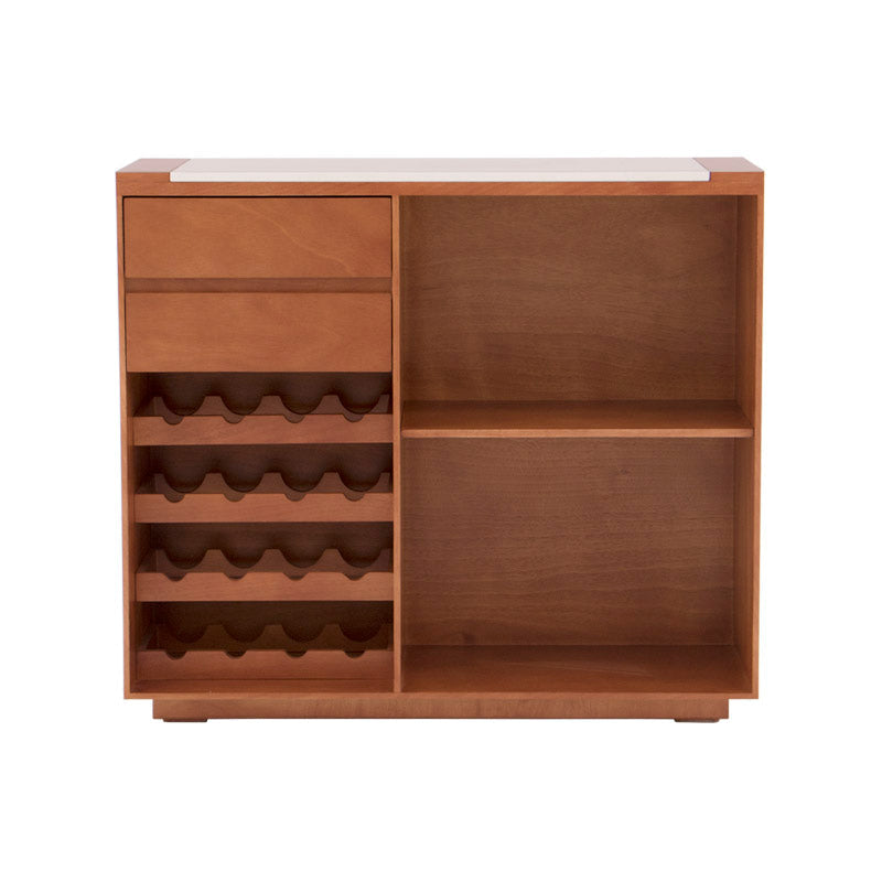Juego de comedor Deus de 5 piezas con barra de caoba y mármol, mesa de 120 cm de largo y 105 cm de alto, estilo moderno.