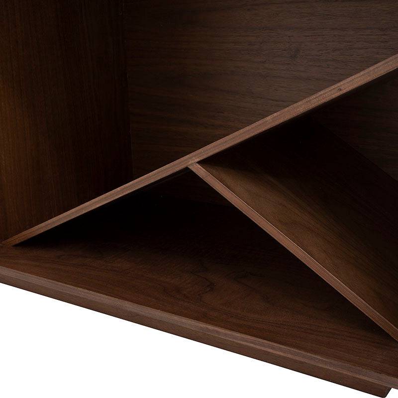 Juego de comedor Berne de 4 piezas con mesa de mármol, estructura en nogal gris, estilo moderno y elegante.