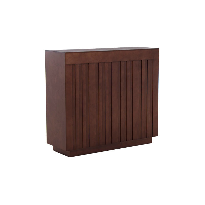 Juego de comedor Quetzal de 4 piezas con estructura en nogal, madera de banak, encino y okumé, mesa de 120 cm de largo y barra Quebec.