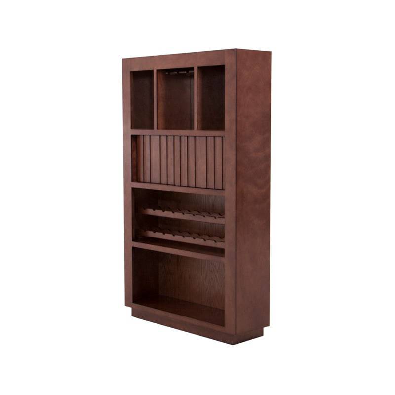 Juego de comedor Quetzal de 4 piezas con estructura de madera y chapa de encino, en un entorno moderno y elegante.