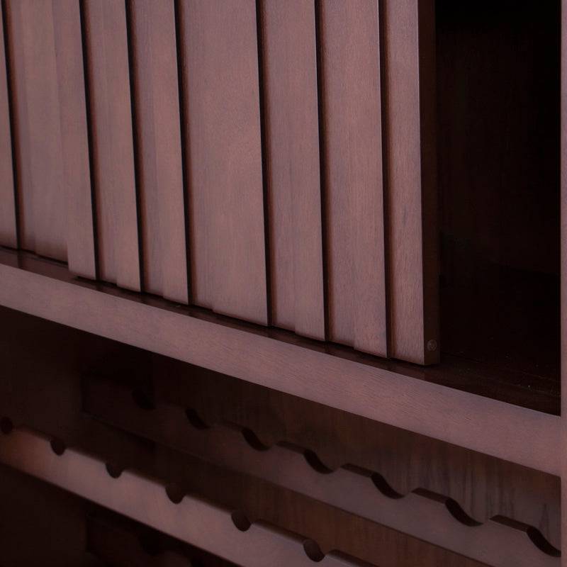 Juego de comedor Quetzal de 4 piezas, mesa de madera de nogal y encino con diseño moderno y elegante.