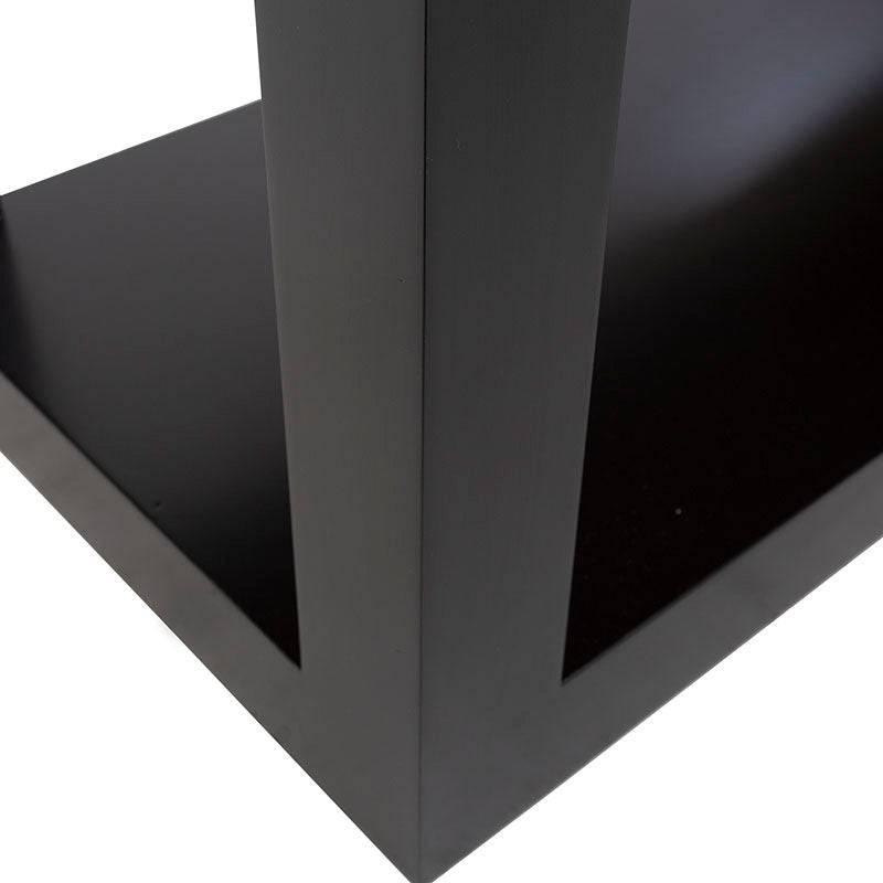 Juego de comedor Berne-made de 4 piezas en acabado nogal y moka, con mueble para bar, visible en imagen con detalles y dimensiones.