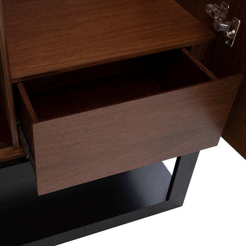 Juego de comedor Berne-made de 4 piezas con acabado en nogal y moka, mueble para bar de 100x160x40 cm, deurope.com.mx