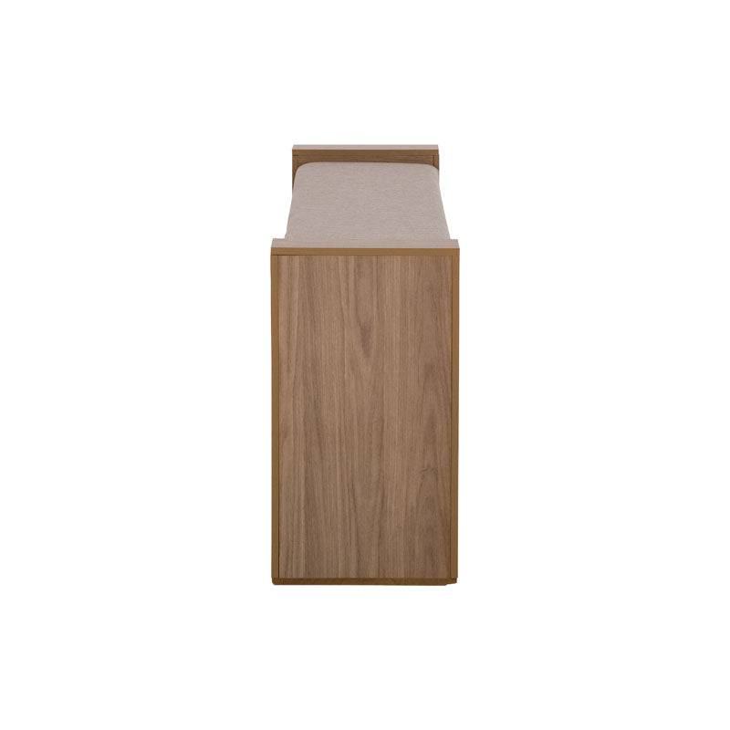 Baúl Allure de madera MDF con acabado en melamina, frente de 120 cm y altura de 65 cm, estilo moderno y funcional.