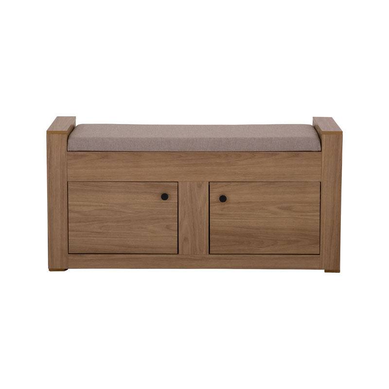 Baúl Allure de madera MDF con acabado en melamina, frente de 120 cm y altura de 65 cm, en color moderno y elegante.