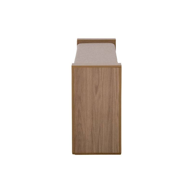 Baúl Allure de Deurope en MDF con acabado de melamina, frente de 120 cm y altura de 65 cm, para almacenamiento decorativo.