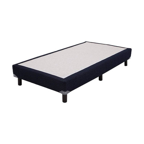 Caja individual Winn Restonic de madera de pino con tela, tamaño 100 cm de frente y 190 cm de fondo, deurope.com.mx