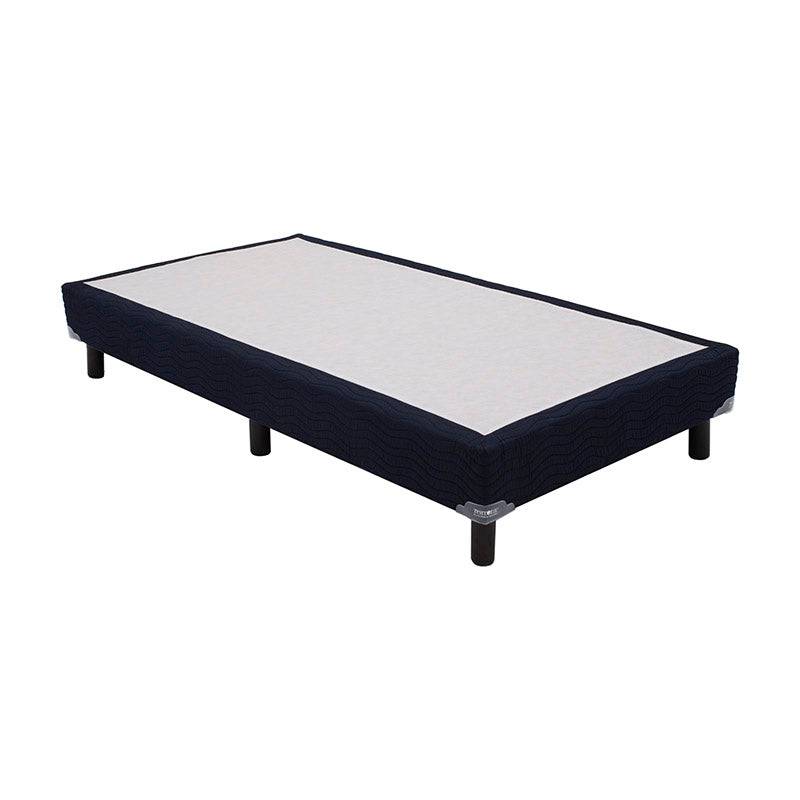 Caja individual de madera de pino con tela, modelo Winn Restonic, deurope.com.mx, vista frontal de 100 cm de ancho y 190 cm de fondo.