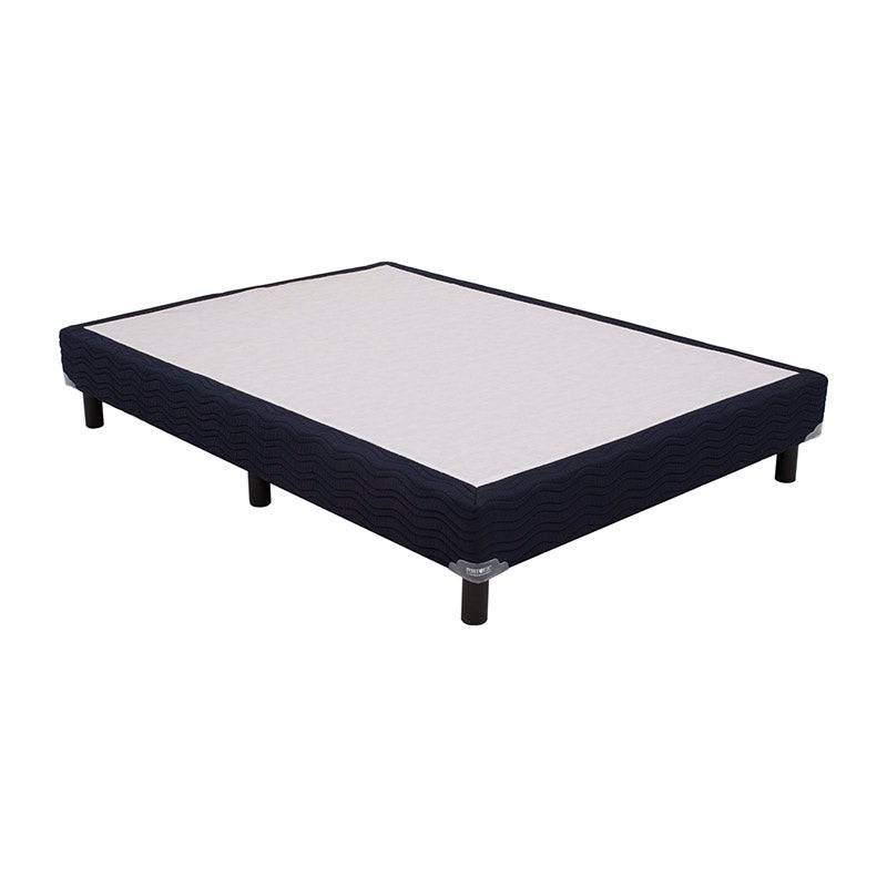Caja individual Winn Restonic de madera de pino y tela, vista frontal, tamaño 100 cm de ancho y 190 cm de fondo.