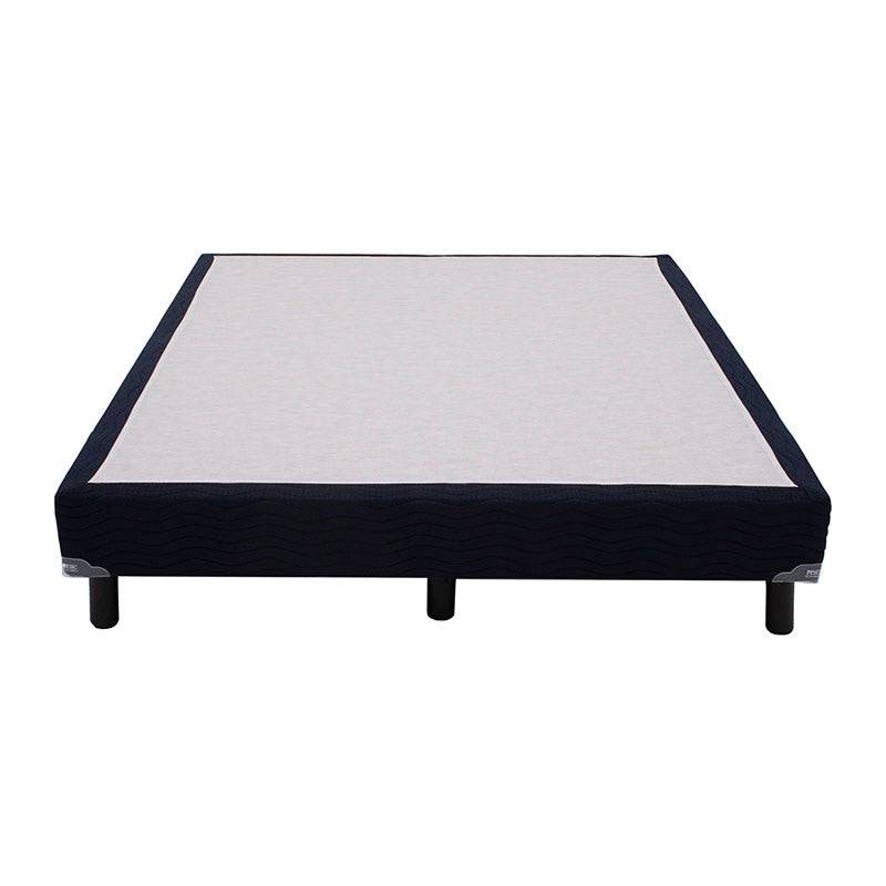 Caja individual de madera de pino con tela, modelo Winn Restonic, deurope.com.mx, vista frontal, dimensiones 100 cm de ancho y 190 cm de fondo.