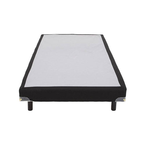 Juego de colchón y box de madera de pino con lámina de carbocel, tela en color frente, tamaño 100x190x20 cm, deurope.com.mx