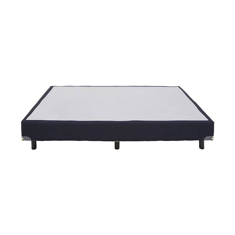 Juego de colchón y box de madera de pino, con lámina de carbocel y tela en color neutro, tamaño 100x190 cm, marca deurope.com.mx