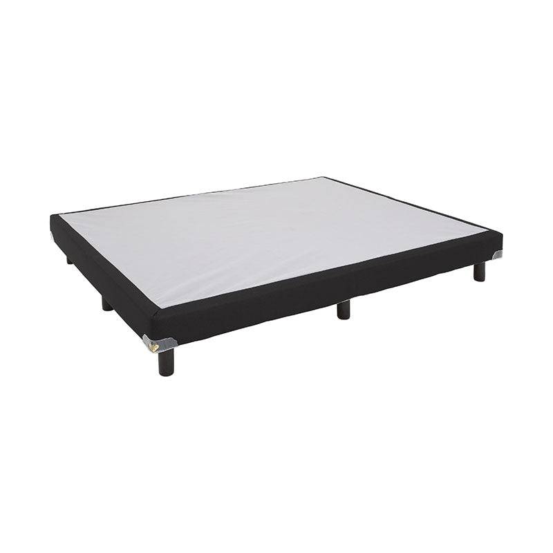 Juego de colchón y box de madera de pino con tela, tamaño 100x190 cm, marca Forever, incluye spring air y estructura duradera