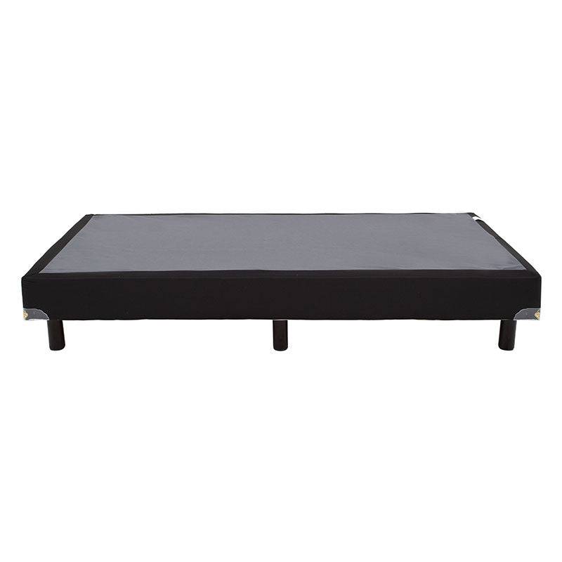 Juego de colchón y box de madera de pino con tapizado de tela, tamaño 100x190 cm, deurope.com.mx.