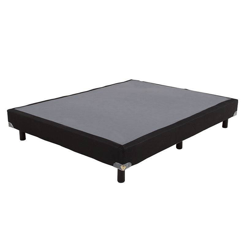 Juego de colchón y box de madera de pino con tela de color frente, tamaño 100x190 cm, marca Deurope.