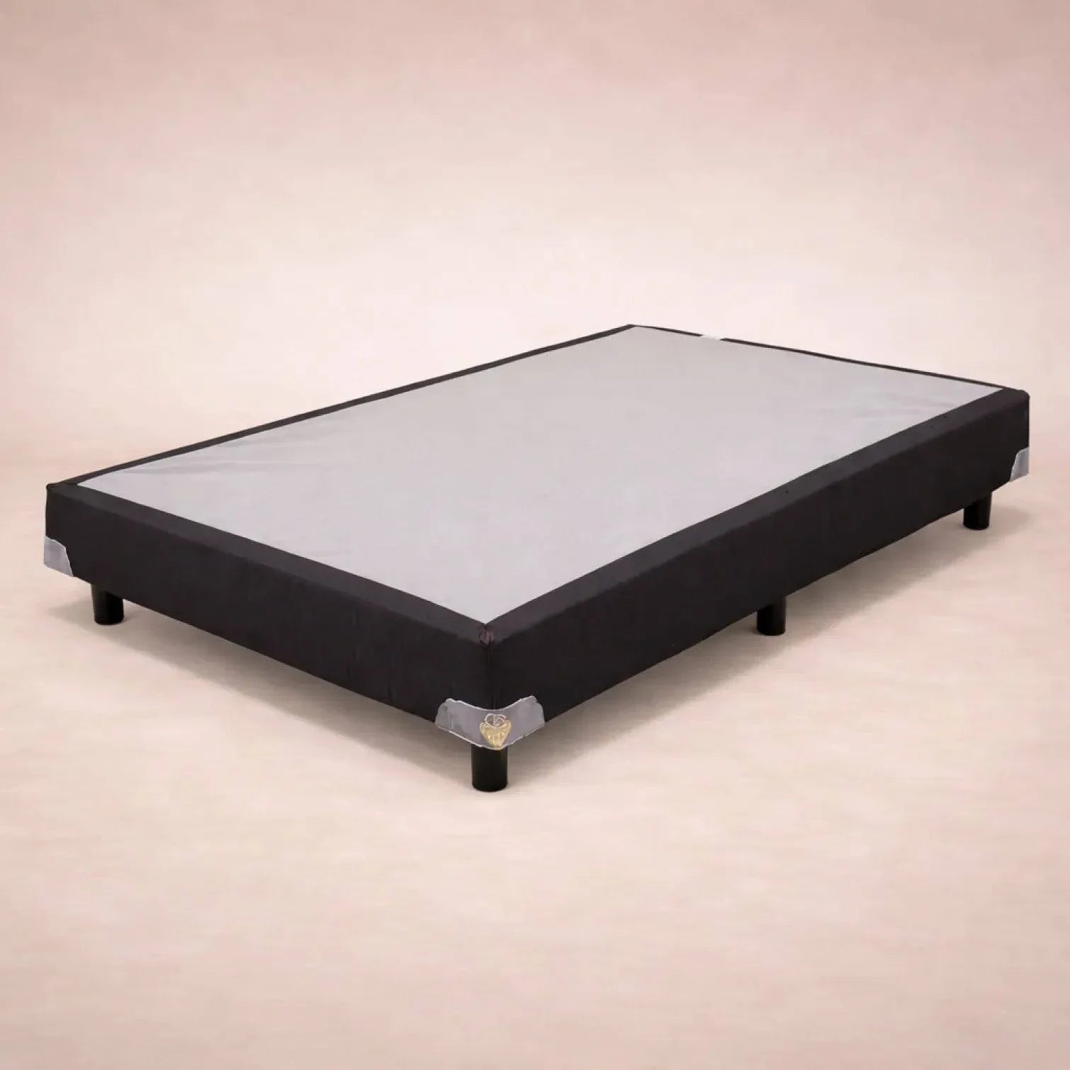 Juego de colchón y box de madera de pino y tela interior para cama de 100x190 cm, con sistema spring air Four Seasons.