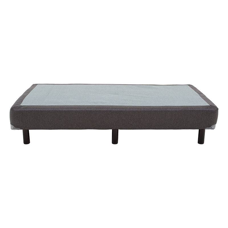 Juego de colchón y box de madera de pino con malla de acero y tela pliana, tamaño 100x190 cm, deurope.com.mx