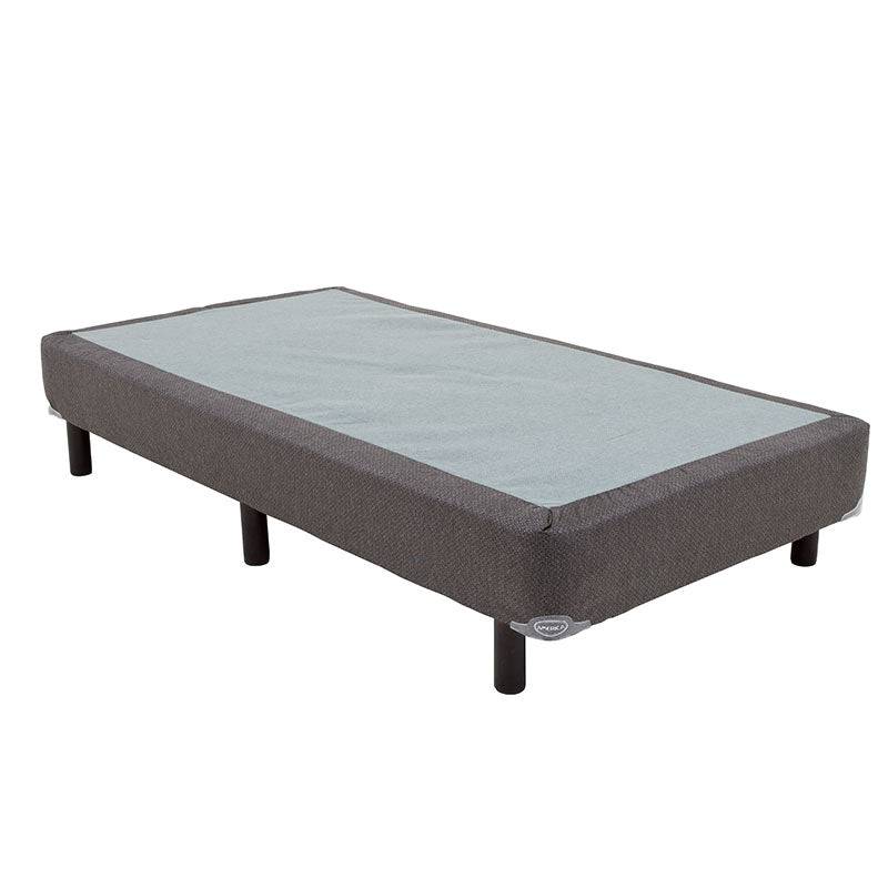 Juego de colchón y box de madera de pino con malla de acero y tela pliana, tamaño 100x190 cm, deurope.com.mx