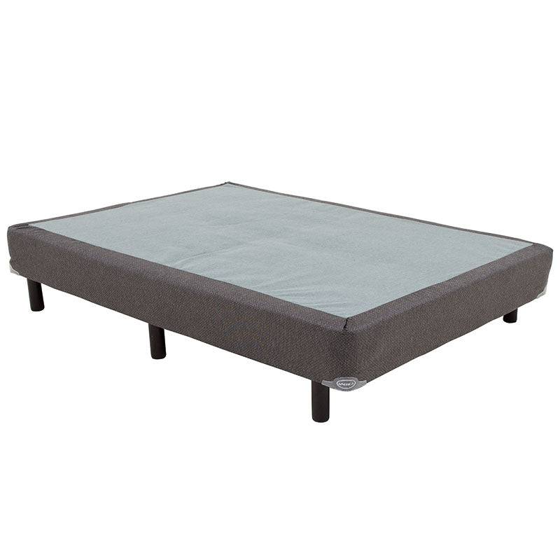 Juego de colchón y box de madera de pino con malla de acero y tela pliana, tamaño 100x190 cm, deurope.com.mx
