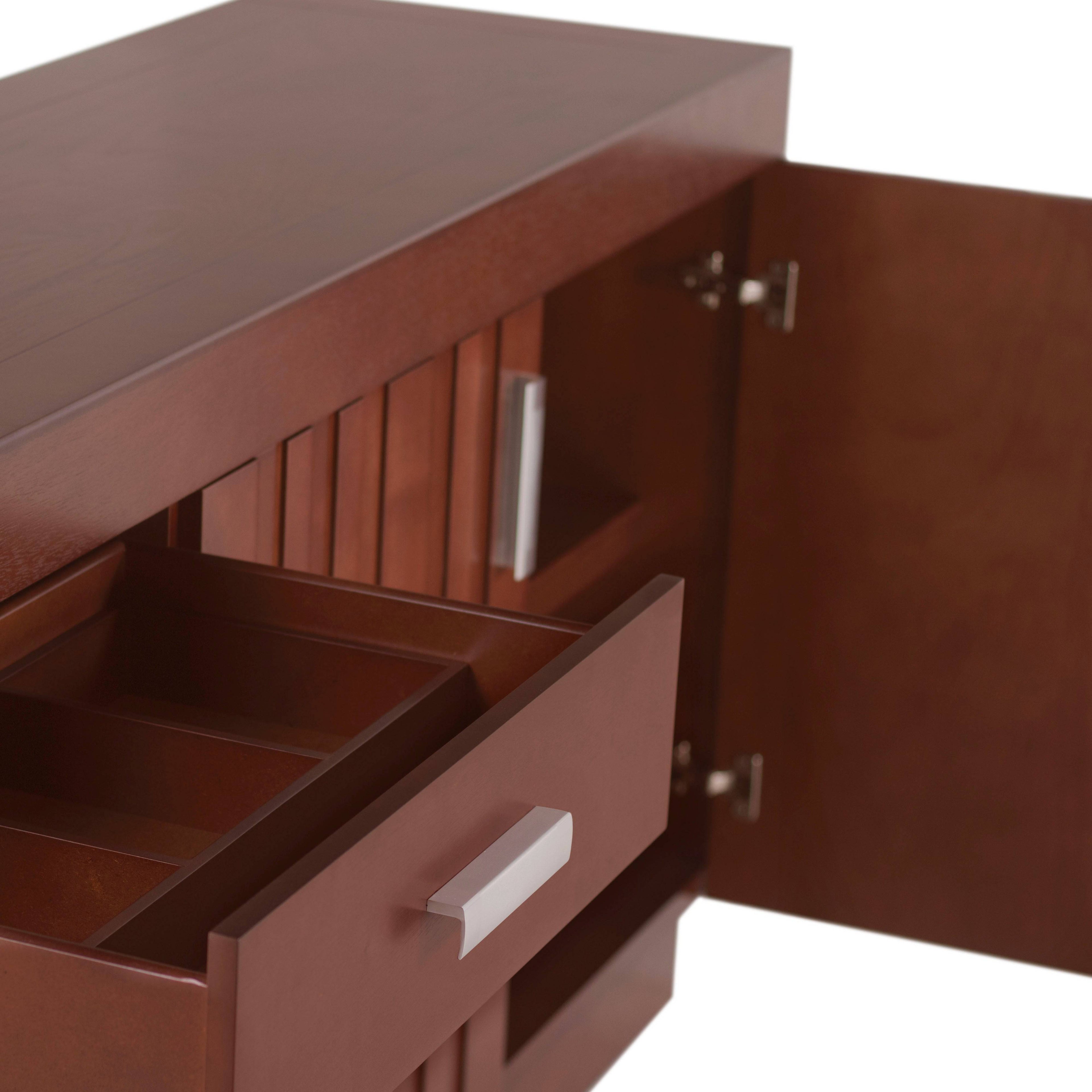 Juego de comedor con buffet Quetzal de madera de nogal y encino, set de 10 piezas en acabado color café y madera natural.